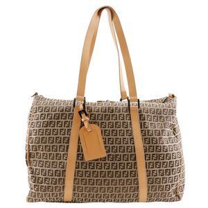 FENDI Brown Leather Boston Bag